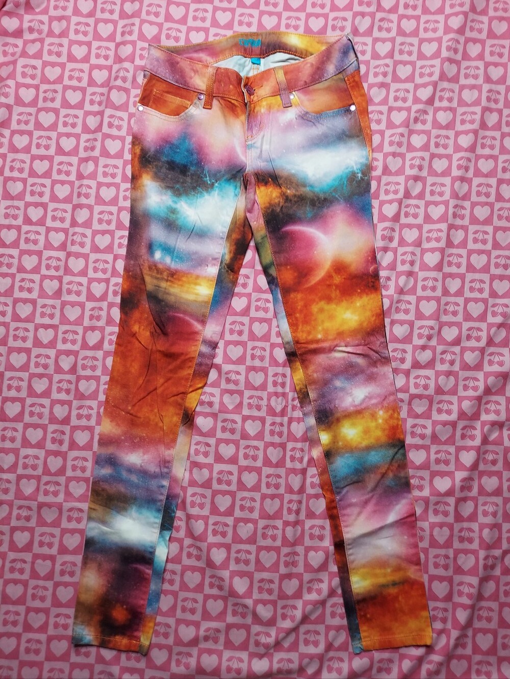 Galaxy Sunset Earth Skinny Jeans